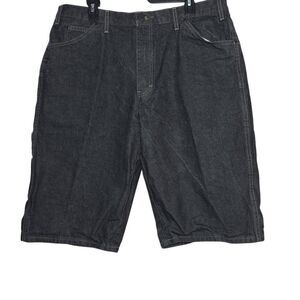 Dickies Men's Size 38 Black Stonewash Cargo Jean Shorts
